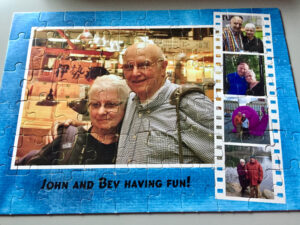 Bev Shaffer - Life Measured by Puzzle Pieces - John and Bev Having Fun