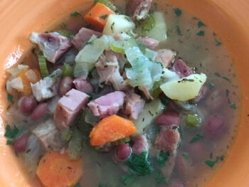 Bev Shaffer - Planned Over Ham and Bean Soup - Plated in Bowl