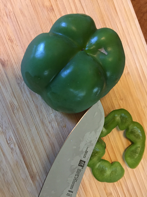 Bev Shaffer - Grandma Louie's Stuffed Peppers - How to Cut Peppers