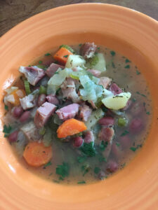 Bev Shaffer - Planned Over Ham and Bean Soup - Plated in Bowl